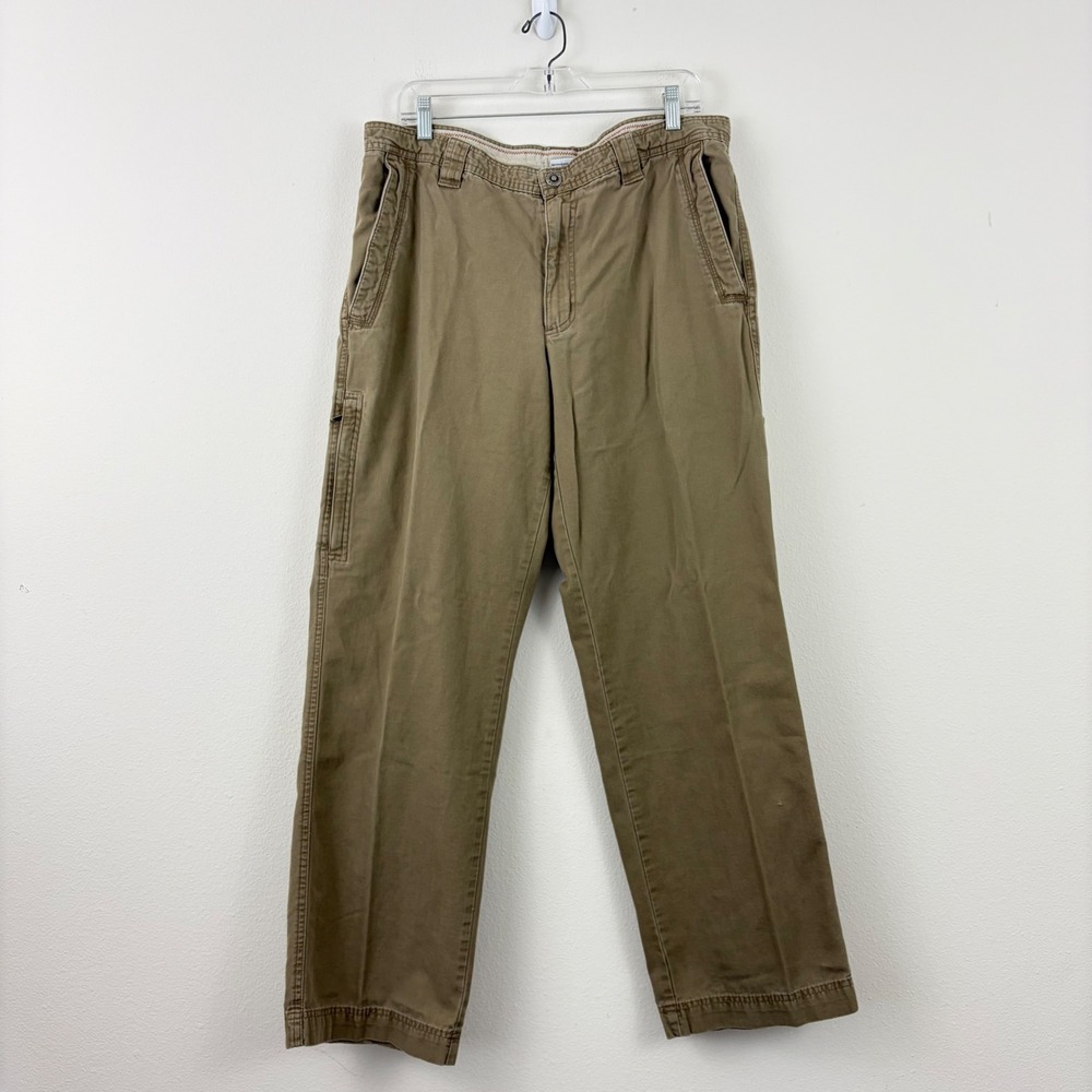 Columbia Omni-Shield Men's Cargo Pants Tan Canvas Outdoor Hiking Work Trousers